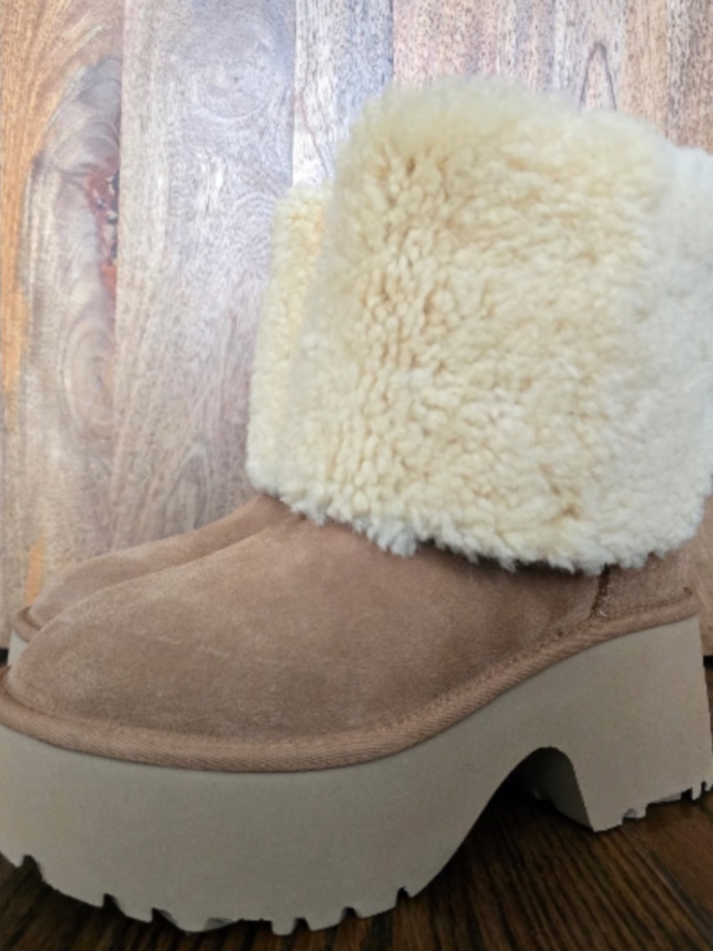 UGG Classic New Heights Genuine Shearling Cuffable Boot (Women) 6